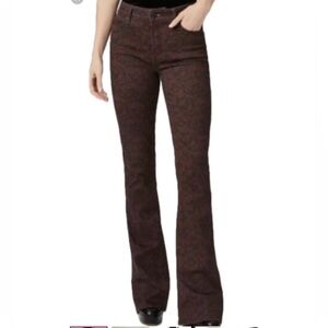 PAIGE High Rise Lou Lou Flare Leg Jeans Women Size 28
Cherrywood Red Print NEW